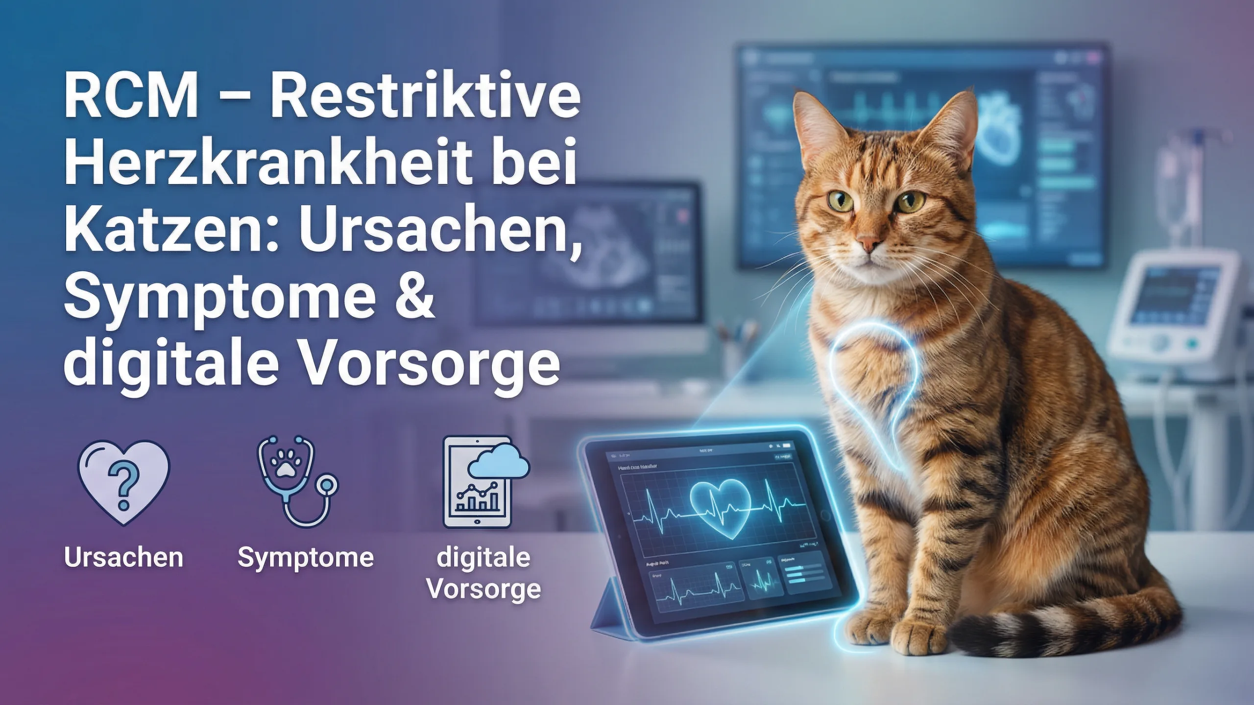 RCM – Restriktive Herzkrankheit bei Katzen: Ursachen, Symptome & digitale Vorsorge